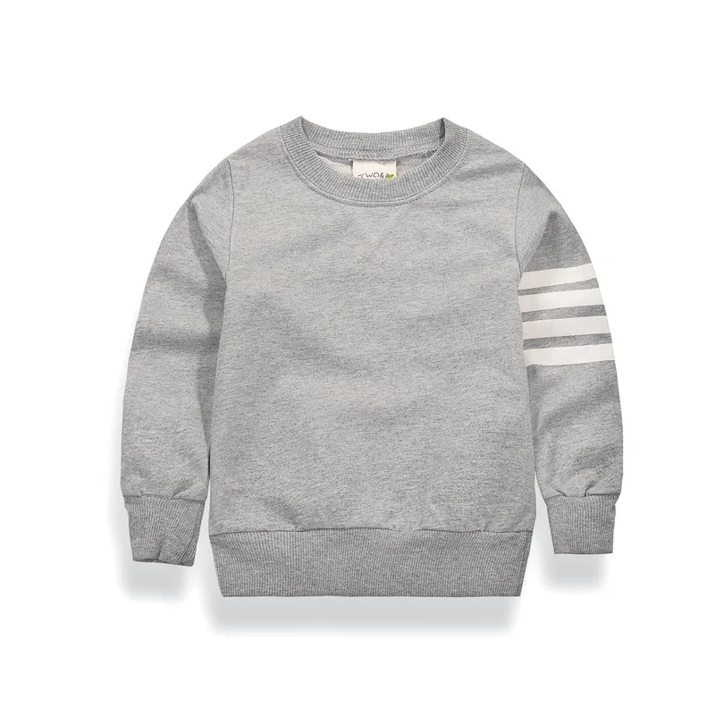 BINIDUCKLING/осенне-весенний пуловер для маленьких мальчиков; детская верхняя одежда с длинными рукавами; детский хлопковый свободный свитер; От 2 до 7 лет - Цвет: Grey