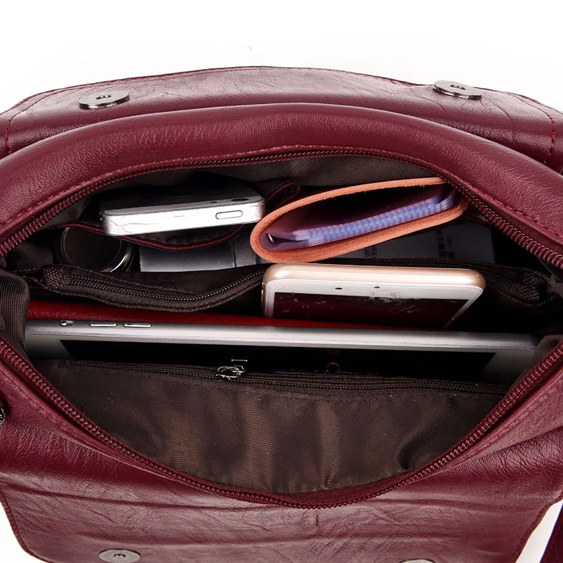 Женские кожаные сумки-мессенджеры, женские винтажные сумки через плечо, дизайнерские роскошные сумки для женщин