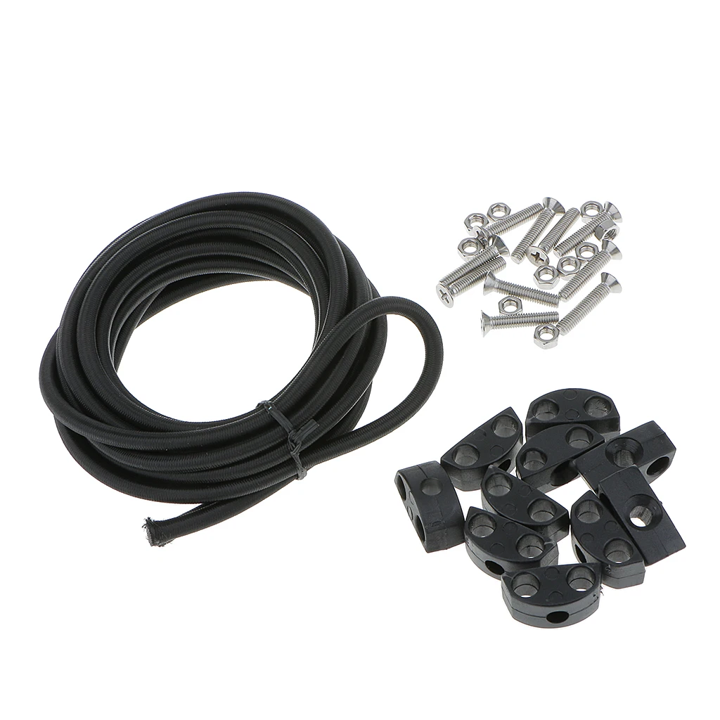 Kayak Canoes Bungee Deck Rigging Kit 3.5 Meters Shock Cord Ends