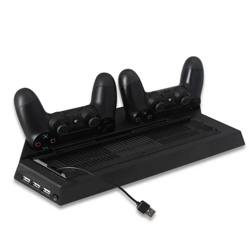 

For PS4 Stand PS4 Slim Vertical Stand Cooling Fan with Gaming Controller Dual Charging Station Dock for Sony Playstation 4 Sli