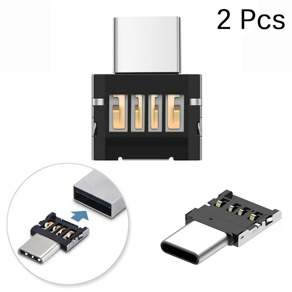 

2PCS Type C To USB OTG Adapter Connector Supported for S8 Note8 Android Phone and Type-C Enabled smartphone USB Flash Drive