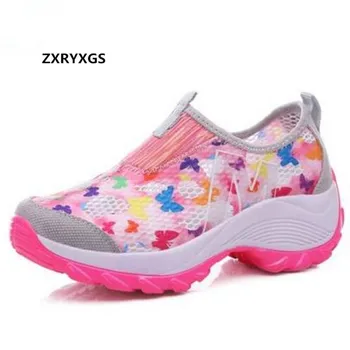 

2019 New Spring Summer Women Shoes Sneaker Mesh Rocking Shoes Breathable Ladies Shoes Thick Platform Casual Shoes Woman Sneakers
