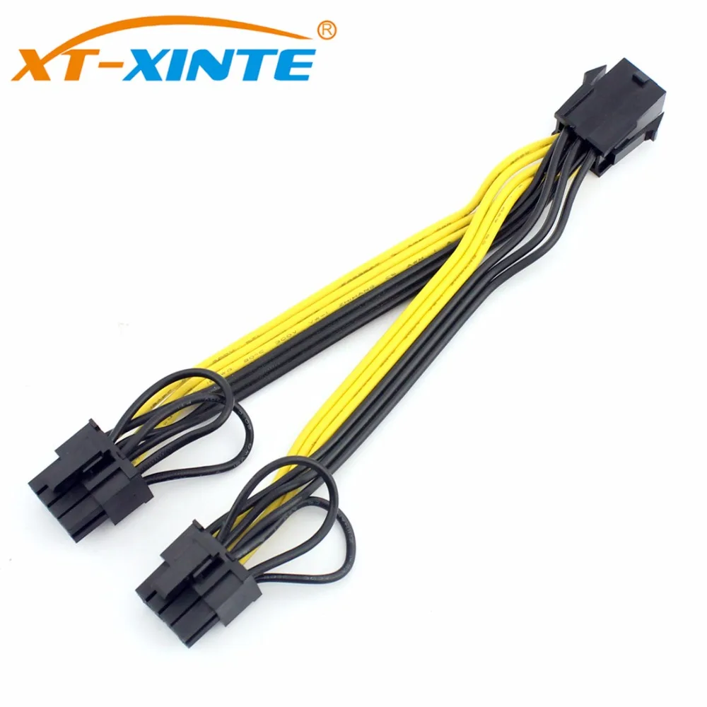 Xtxinte Pcie 6pin Female To Dual 8pin(6+2) Ysplitter Cable Graphics