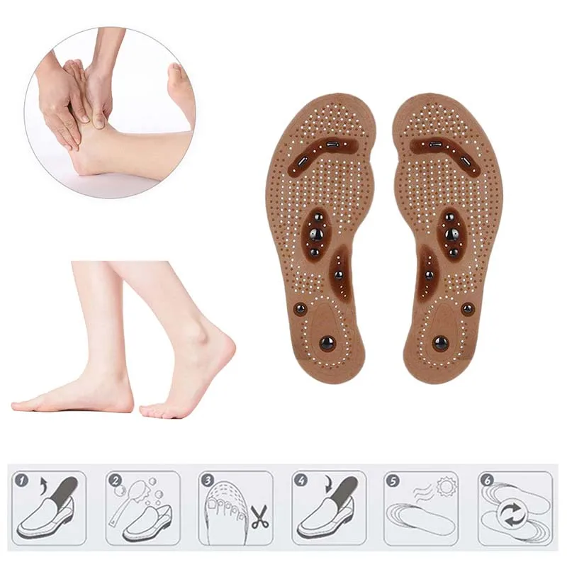 

Magnetic Fasciitis Heel Acupressure Plantar Fasciitis Insoles Gel Men/Women Magnet Weight Loss Foot Massage Health Care Shoe Pad