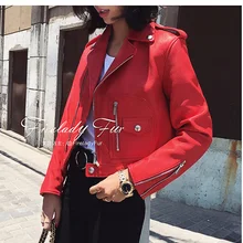 Овечья кожа пальто женский короткий стиль тонкий контур Черновая плечо локомотив пальто