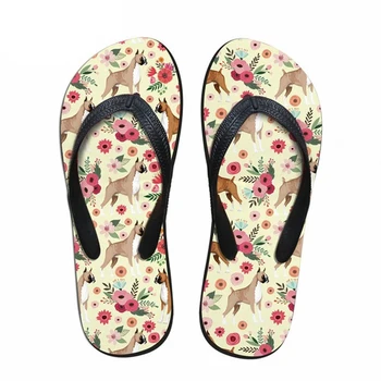 

Customized Fashion Boxer Floral Women Flip Flops Summer Women's Beach Slip-on Slippers for Teenage Girls Flipflops Casual Woman