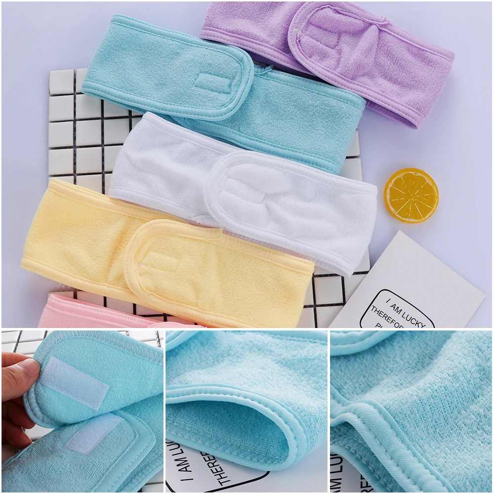 

Bacteriostatic Makeup Head Band Toweling Hair Wrap Hairband Adjustable Headwear SalonSPA Yoga Soft Women Facial Hair Accessories
