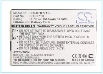 

Cameron Sino 1500mAh battery for CASIO C771 GzOne Commando BTR771B for VERIZON C771 Commando Mobile, SmartPhone Battery