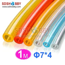 7 4mm 1 Meter Fuel Line Fuel Pipe for Gas Engine Nitro Engine Yellow Blue Color