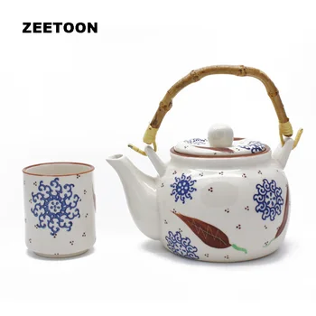 

Japanese Kung Fu Tea Set Ceramics Vintage Hand Painted Pottery Afternoon Tea Coffee Pot Teapot Teacups Creative Home Decor New