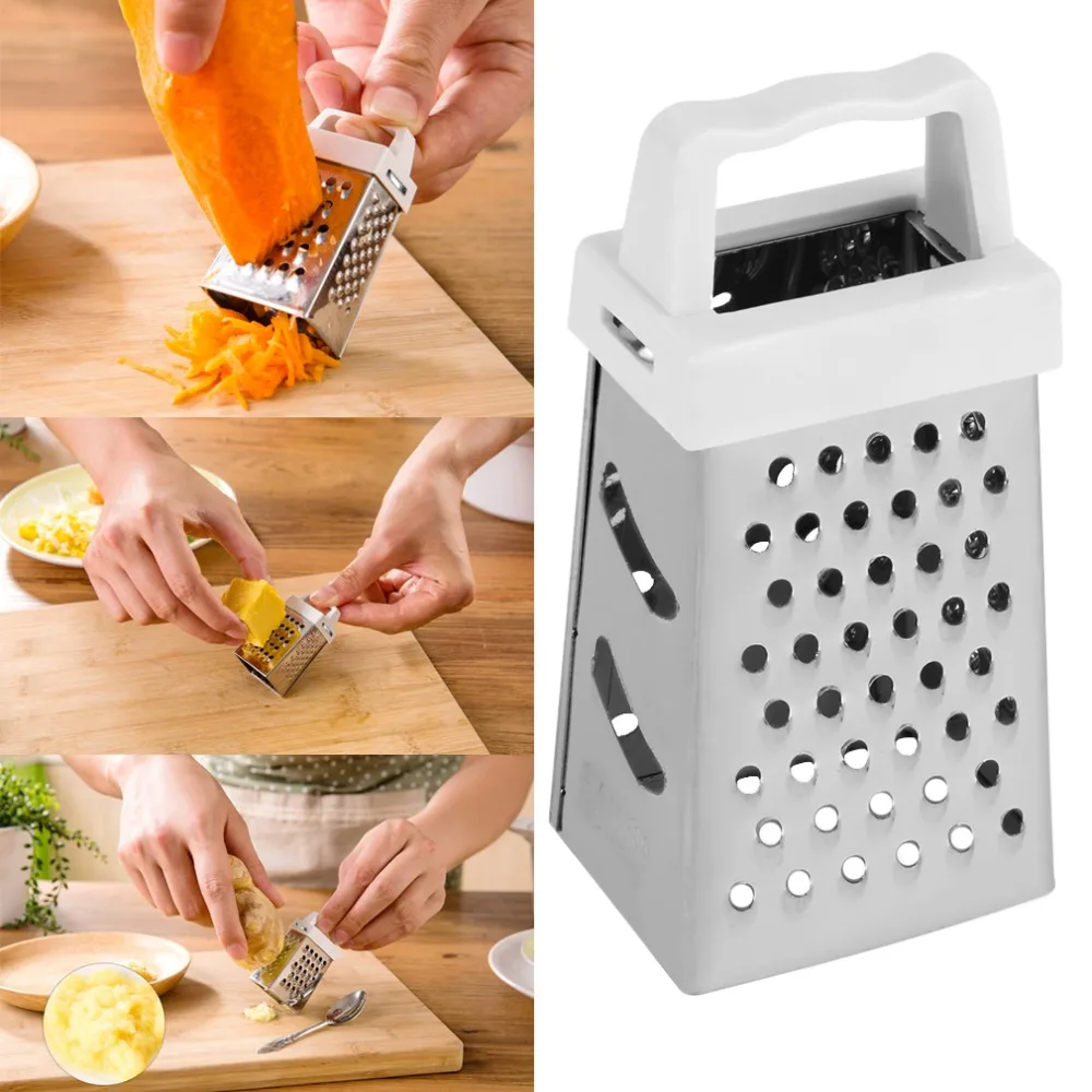 

Useful Mini 4 Sides Design Stainless Handheld Grater Slicer Kitchen Tool