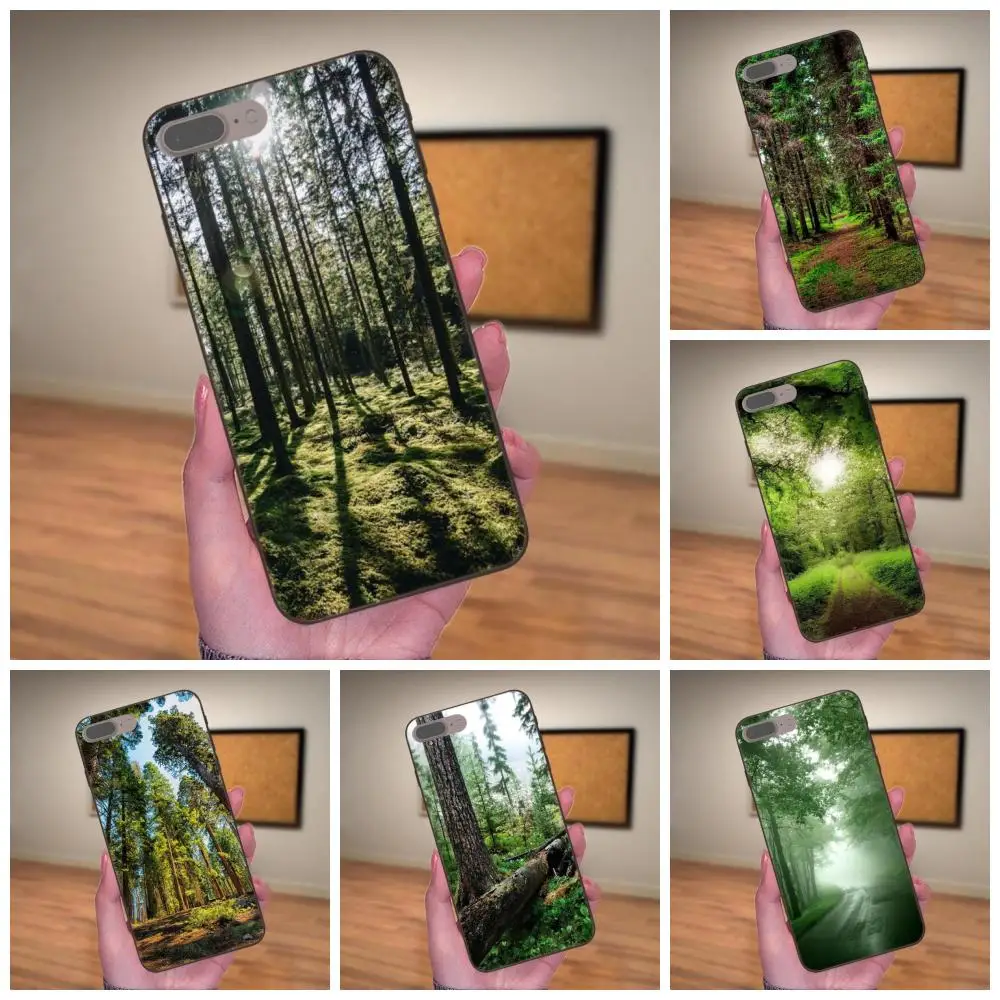 

New Green Forest Tall Trees TPU Cover For Xiaomi Redmi Note 2 3 4 4A 4X 5 5A 6 6A 7 Go Plus Pro S2 Y2