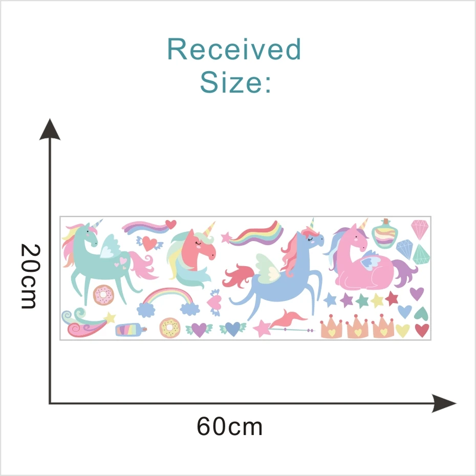 Colorful Unicorns Wall Sticker 