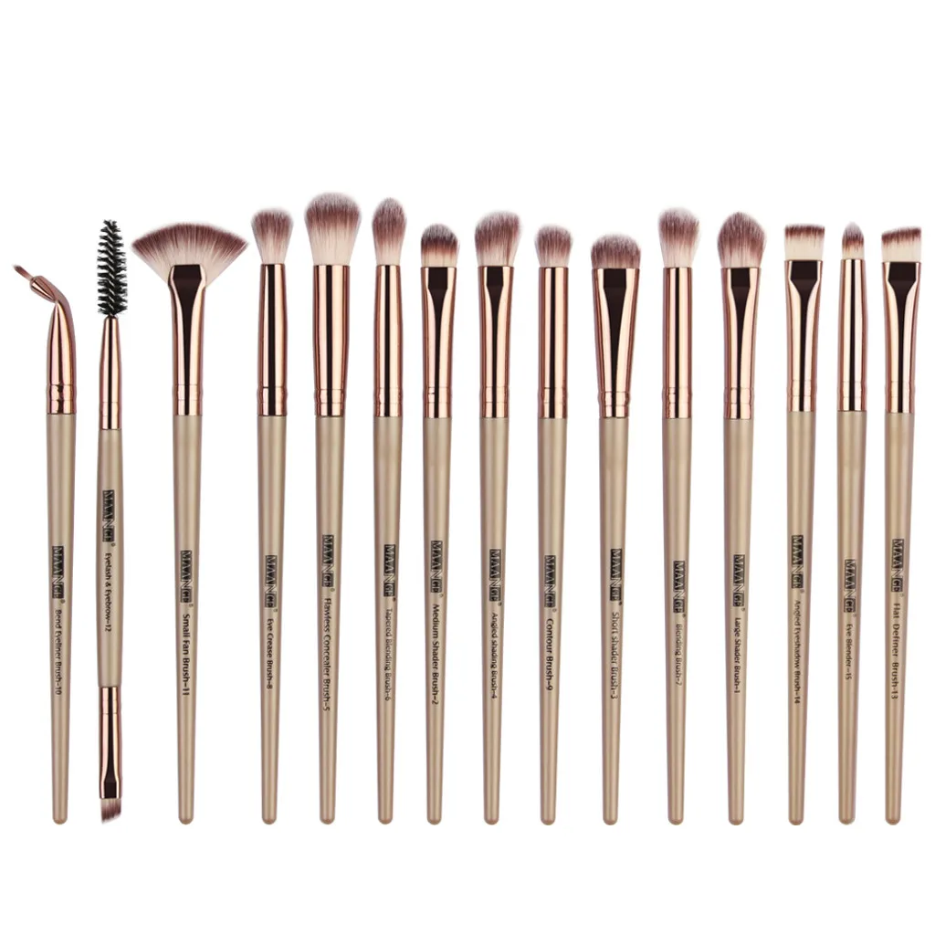 

15Pcs Beauty Makeup Brush Set Foundation Blush Eye Shadow Lip Makeup Mix Makeup Brush Tool eyelash brushes