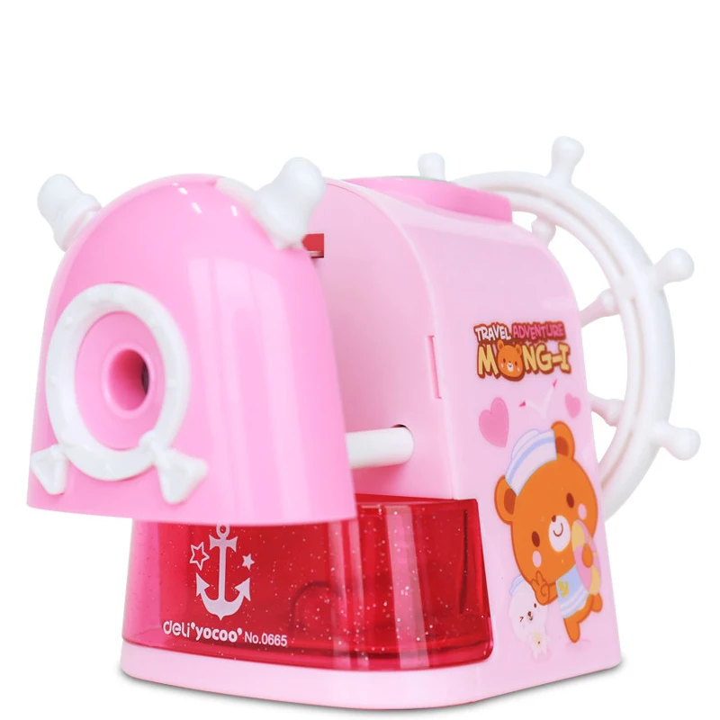 

Cute Kawaii Pencil Sharpeners Student Stationery School Supplies Pink Blue Manual Pencil Sharpener Best Gifts for Kids