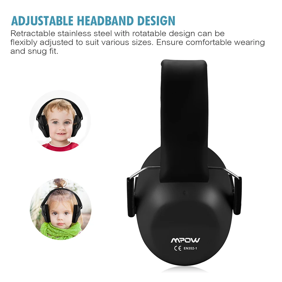 Mpow HM068 детский слуховой протектор NRR 25 дБ анти-шум Мягкие Наушники дети шумоподавление защита ушей наушники для сна