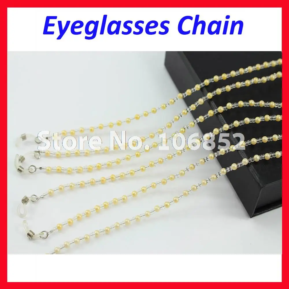 

Free Shipping JX012 10pcs/lot Fashion Pearl Beaded Sunglasses Reading Glasses Eyeglasses Cord Chain Rope Holder