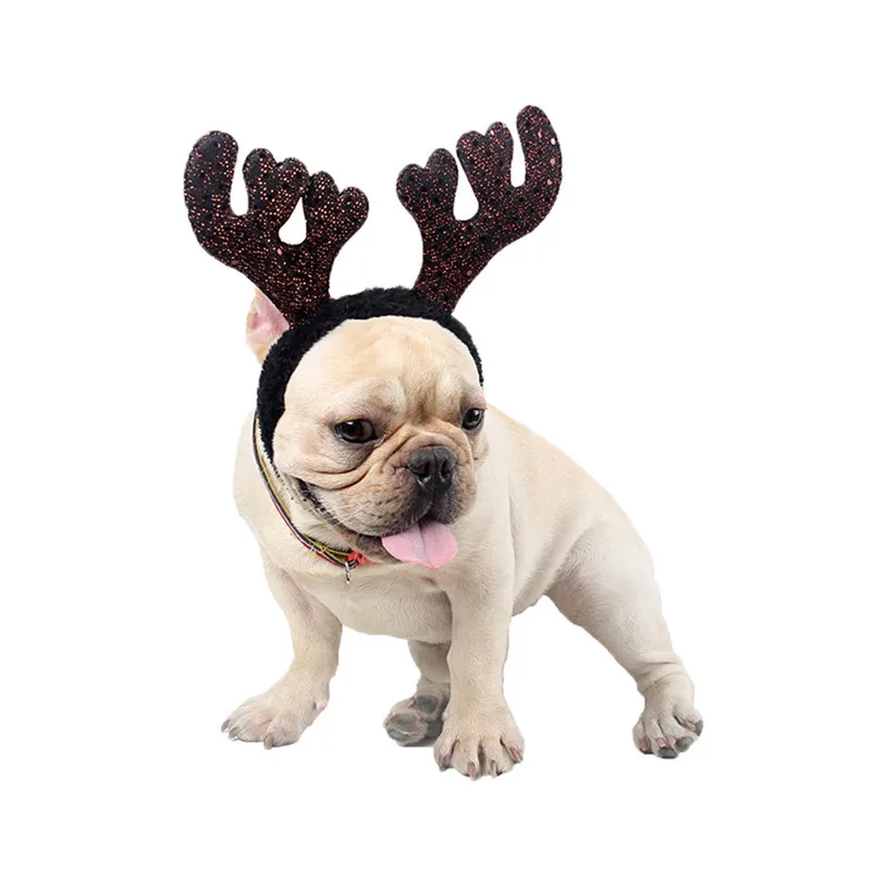 Christmas Decorations Antlers Headband Pet Kids Headdress Pets Hair Band Hat Xmas Festival Cat Dog Band New Year Kerst #F#40OT30 (1)