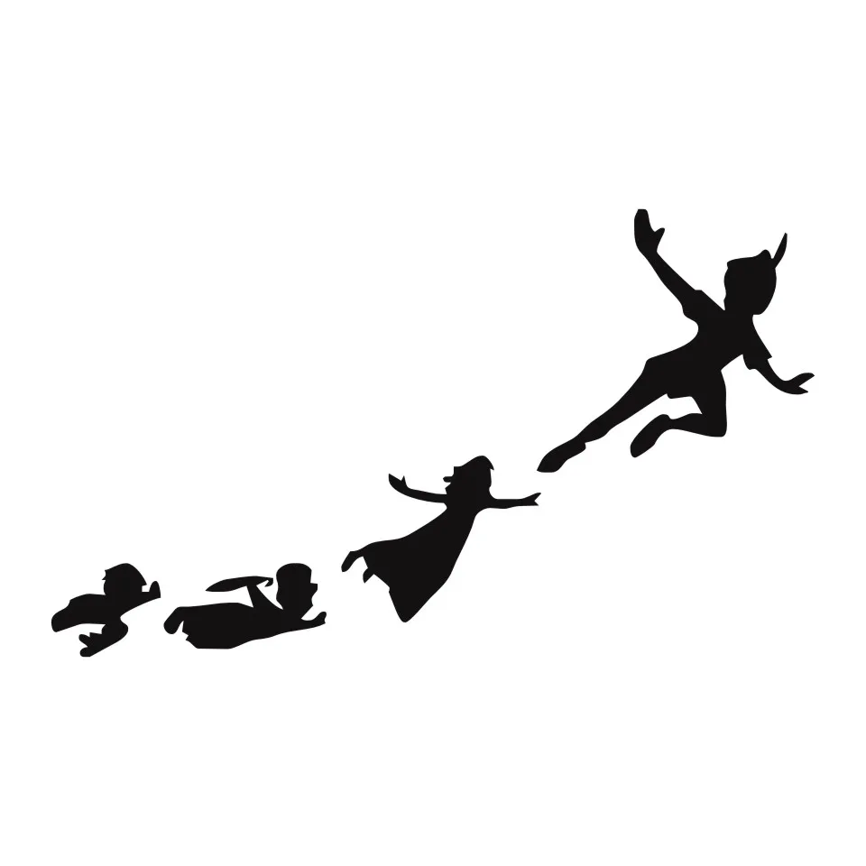 Cunymagos Peter Pan & Gang Flying Fashion Car-Styling Stickers Decals Car Styling Car Body Window Decal Vinyl Sticker 17 (3)