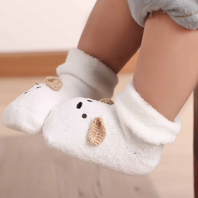 

Baby Socks Newborn Infant Cartoon Cute Soft Thicken Terry Socks Toddler Boys Girls Crib Warm Shoes Winter children Sock