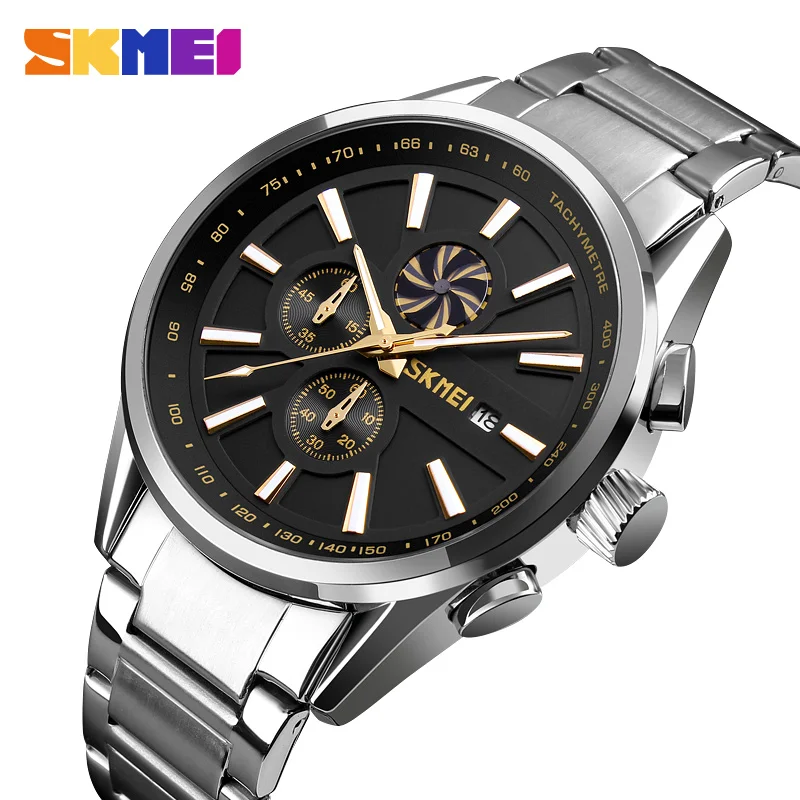 

SKMEI Mens Watches Top Brand Luxury Quartz Watch Men Fashion Chronograph Sports Watches Waterproof Men Wristwatch Clock Male