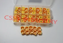 2018 freeshipping EC-0 EC-1 EC-2 EC-3 from 0.5-16mm2 10 different number yellow color 0-9 cable marker set