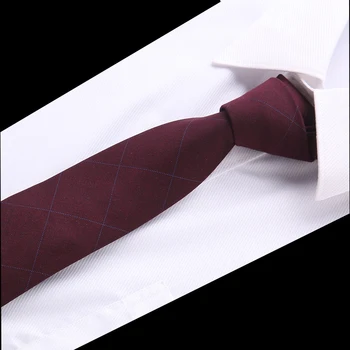 

20Colors Luxury Wool Ties for Men 6cm Wide 2018 New Fashion Slim Necktie Plaid Wedding Solid Red Black Grey Cotton Designer Tie