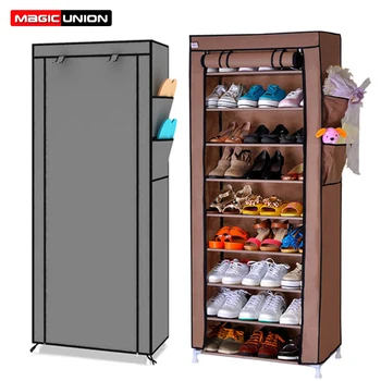 

Magic Union 9 Drawer Shoes Shelves Large Shoe Rack Stool Storage Wardrobe Rack Shoe Organizer Zipper Sapateira Folding Cabinet