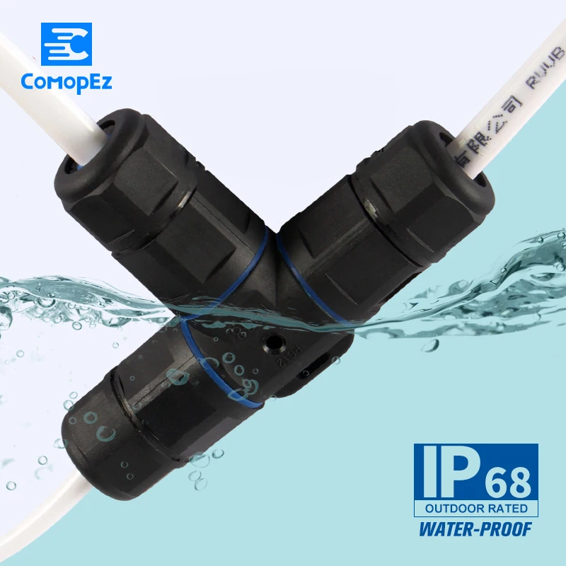 

2pin T Type wire waterproof connector quickly connected IP68 retardant waterproof