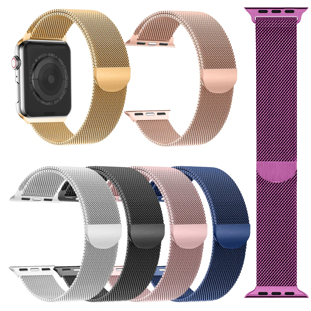 

Joyozy Milanese Watchband for Apple Watch 38mm 42mm Stainless Steel Gold Women Men Replacement Bracelet Band Strap for iwatch