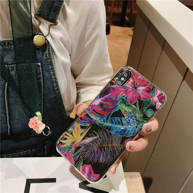 Plating floral iPhone 7 plus case (9)