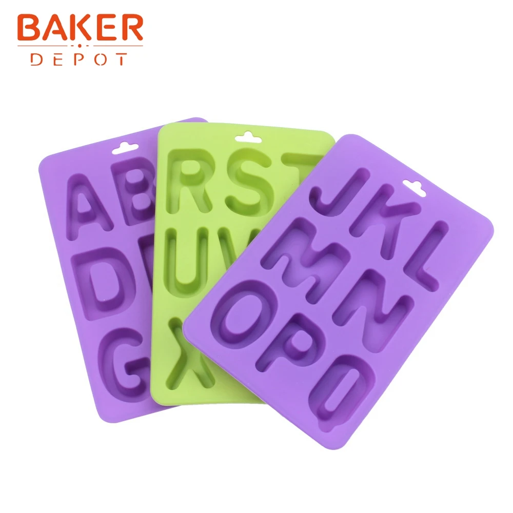 BAKER DEPOT силиконовая форма для торта Кондитерская выпечка буквы A-Z мыла льда Шоколад Конфеты помадка форма печенье торт инструмент для украшения