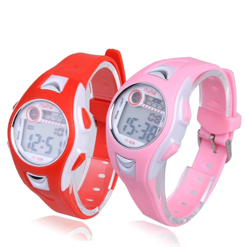 

2019 Children Smart Watch for Girls Time Clock Electronic Digital LED Minimalist Style Pink / Red Design Kids Favorite Watches