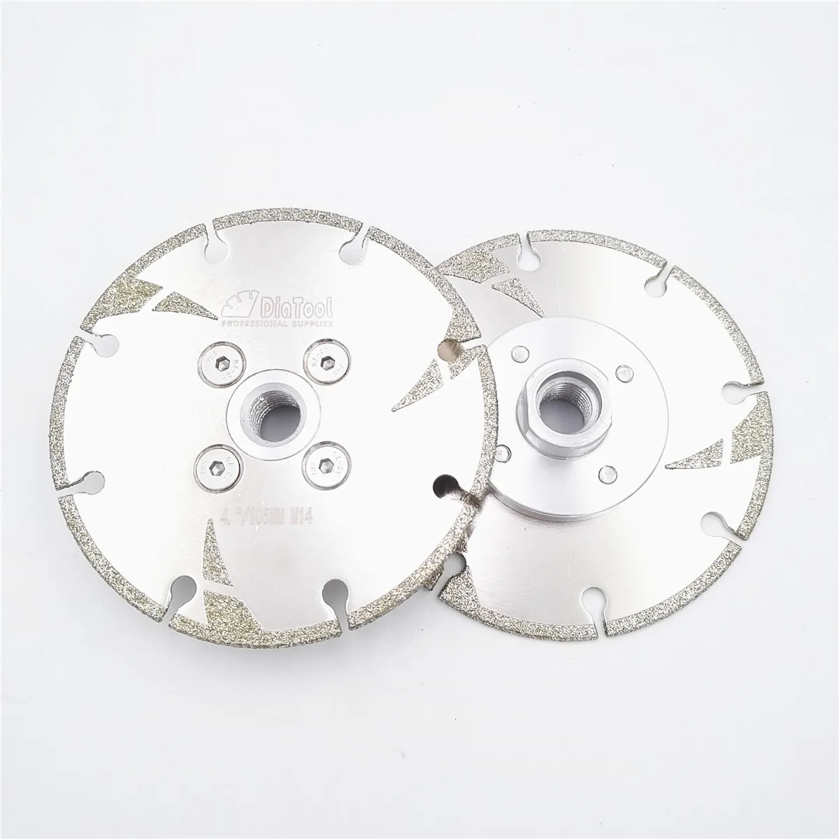 Buy DIATOOL 2pcs 4" Coated diamond cutting & grinding disc M14 flange with