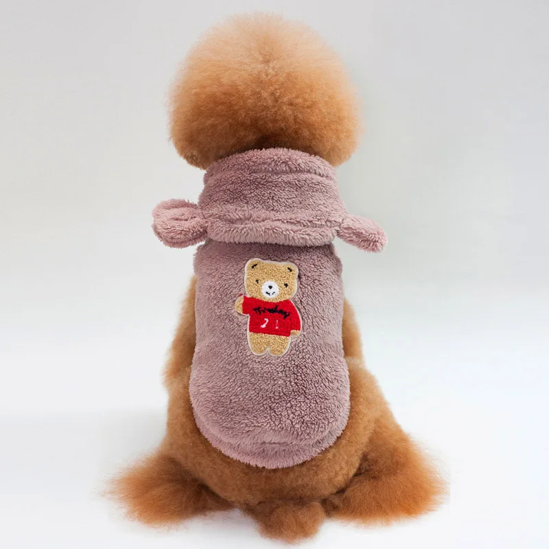 New Pet Clothes Teddy Bear Small Dog Clothes Bear Ears Warm Autumn And Winter Hooded Jacket Pet Clothes S M L XL XXL New Pet Clothes Teddy Bear Small Dog Clothes Bear Ears Warm Autumn And Winter Hooded Jacket Pet Clothes S M L XL XXL