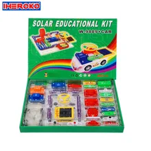 IHEROKO солнечный автомобиль дети развивающие блоки электроники комплект Развивающие игрушки для изучения, подарок для детей