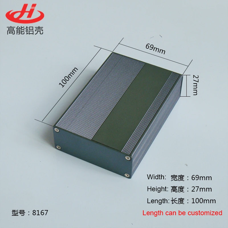 

Aluminum Enclosure Box PCB Instrument Box DIY Electronic Project Case 69mm*27mm*100mm 8167