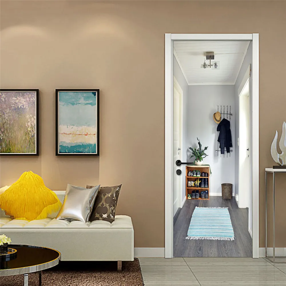 77*200 см креативная 3D дверная наклейка для подземелья водонепроницаемые самоклеящиеся обои для гостиной, спальни, ванной комнаты, домашний декор, Настенная Наклейка