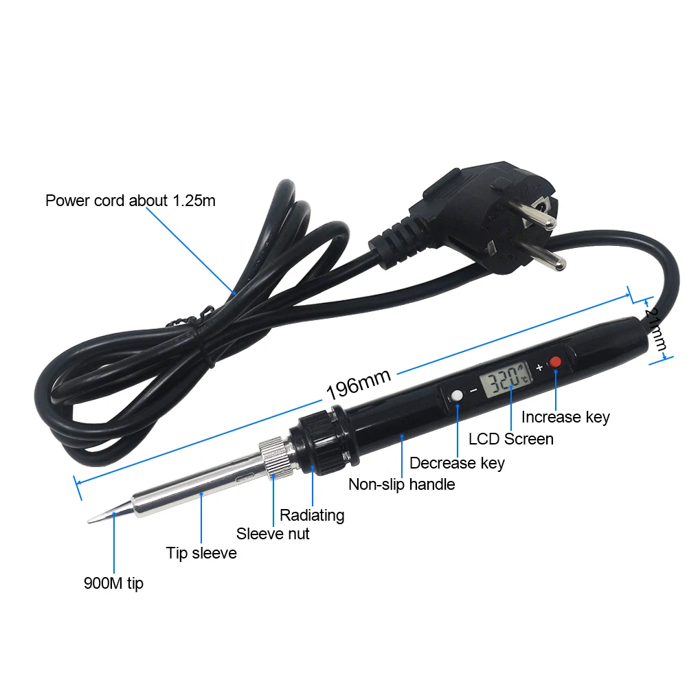 80W Professional Electric Soldering Irons LCD Digital AC220V 80W Mini