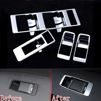 

4x Chrome Door Window Lift Switch Button Panel Cover Trim Fit For Patriot Compass 09-2015 Car Styling Car Stickers