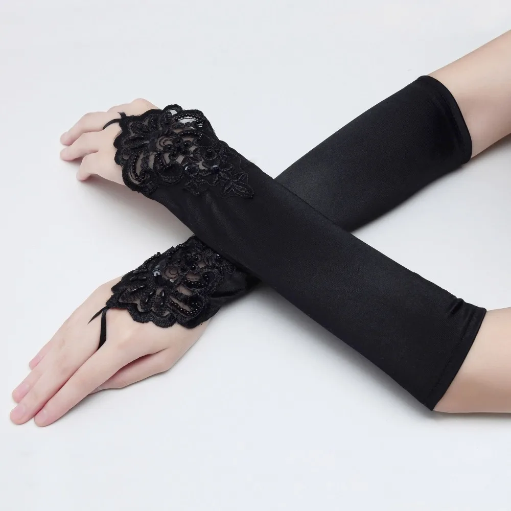 black ball gown gloves