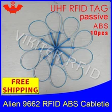 UHF RFID тег ABS кабельный галстук Alien 9662 EPC6C 915 МГц 868 МГц 860-960 м Higgs3 10 шт. длинный диапазон Смарт пассивные RFID метки