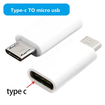 

100PCS Micro USB Male to Type c Female Android Phone Cable Adapter Charger Converter for Xiaomi Mi6 Mi5 Huawei P9 P10 letv Cable