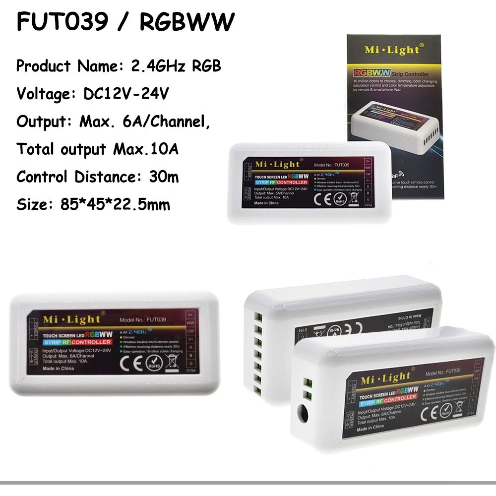 Ми свет Wi-Fi iBox2 контроллер 2,4 г Гц + 4*2,4 г РФ RGB/RGBW/RGBWW/Цвет Температура/диммер Яркость контроллер полосы