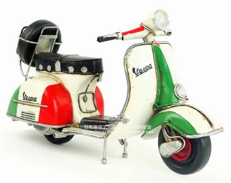 Kopen Retro Itali euml; Stijl Handgemaakte Metalen Motorcycle Model Manual Home Decoratie Kunst en Ambachten Voor Coffee Shop Verjaardag amp; Christmas #039;Gift