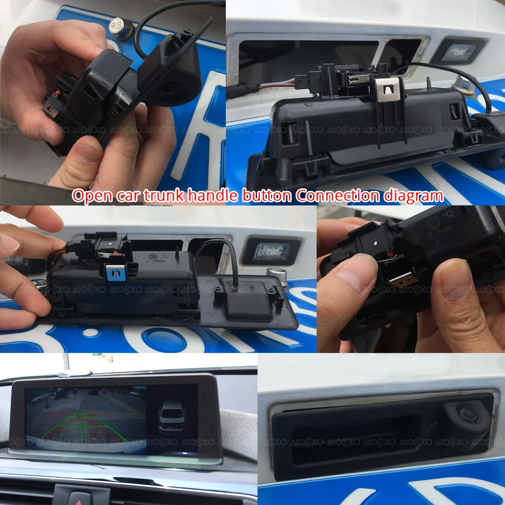 Автомобильный номерной знак света Камера заднего вида 4 контактный разъем Камера для BMW 3 5X3 серии F10 F11 F25 F30 Парковка резервного копирования