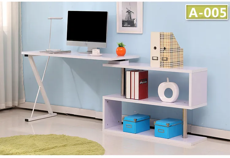 Угловой компьютерный стол, рабочий стол, домашний угловой компьютерный стол, книжный шкаф, простой детский стол - Цвет: B2