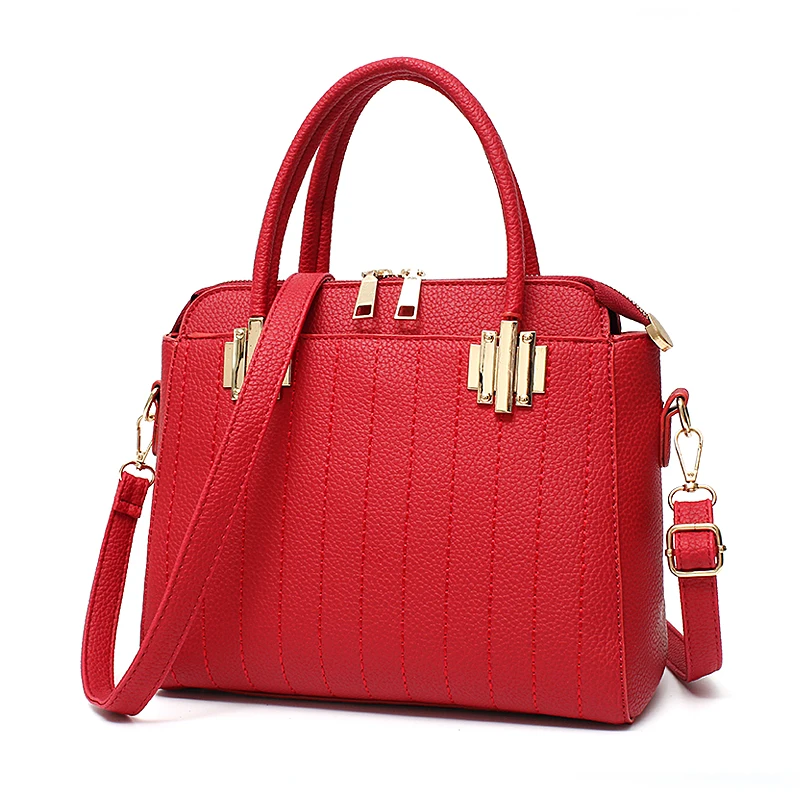 

High quality pu hardware woman handbag. Free shipping 2017 new solid color business shoulder bag. Fashion solid color bag.