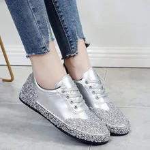 Luxury Crystal 2019 New Women Shoes Flats Fashion Sneakers Brand Shoes Woman Solid Lace-Up Casual Low Help Non-slip Size 35-40 Luxury Crystal 2019 New Women Shoes Flats Fashion Sneakers Brand Shoes Woman Solid Lace-Up Casual Low Help Non-slip Size 35-40
