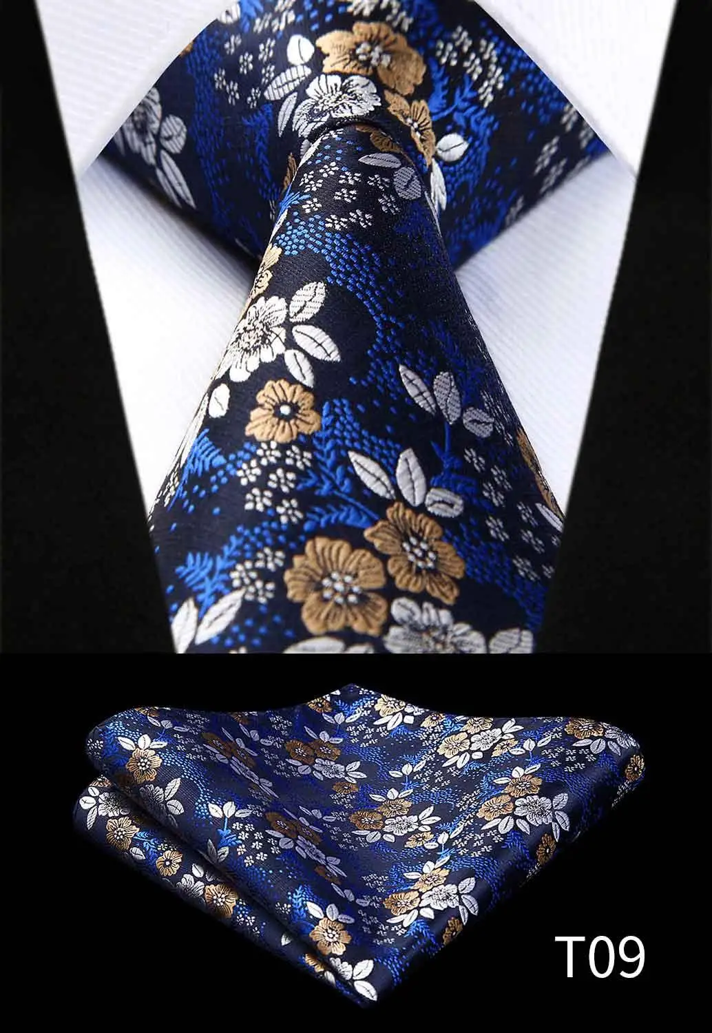 Мужской галстук, галстук, карман, квадратный, классические, вечерние, свадебные, модные, Цветочный, Пейсли, 3,4 дюймов, Шелковый, тканый, деловой платок, набор - Цвет: T09